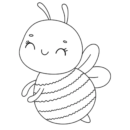 Desenho de abelha para colorir e imprimir para imprimir e colorir - imagem 2